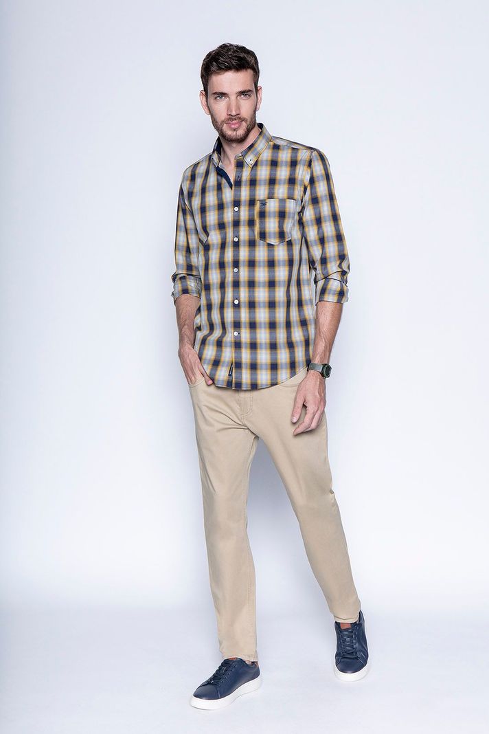 Camisa Cuadro Chicago F Mustard-3