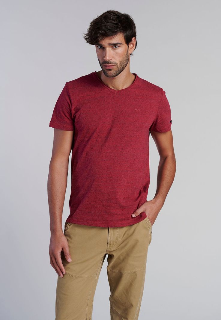 Polera V Neck Alaska Burgundy Rojo S