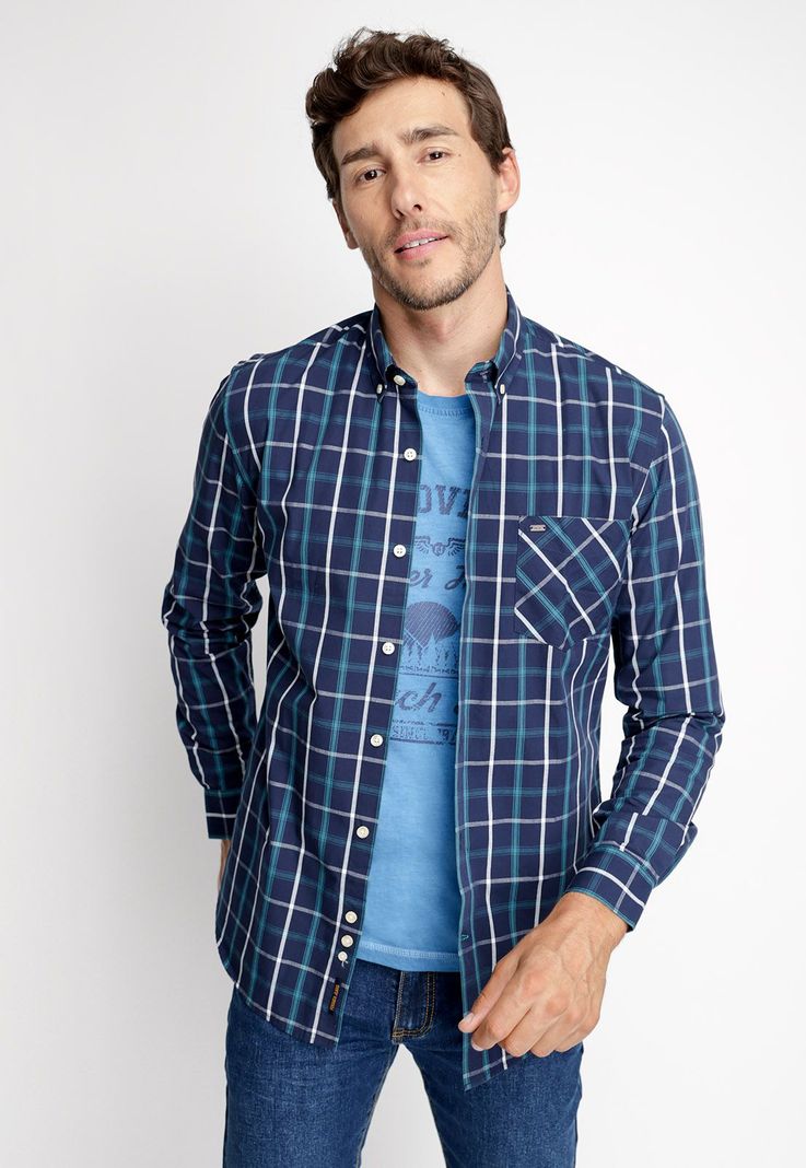 Camisa Checkered Chicago River Verde S