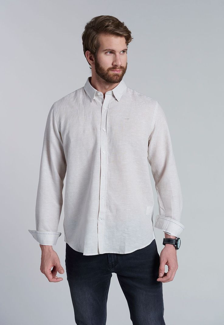 Camisa Listada Sport F Sand-0