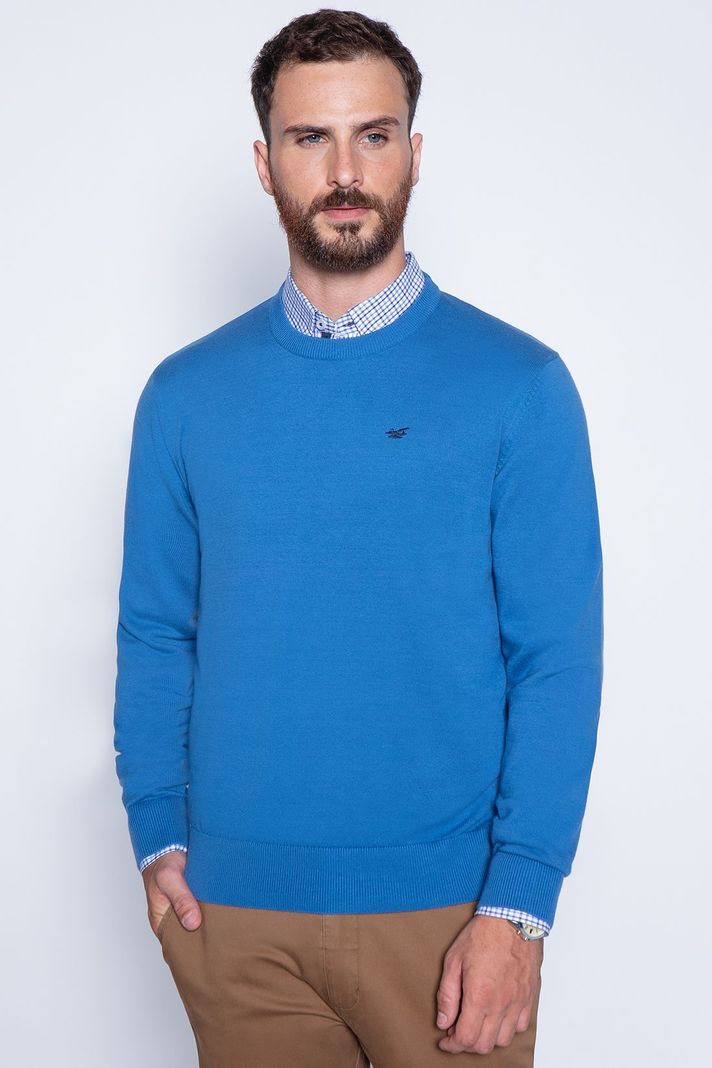 Sweater Round Neck Paris Ocean Azul S