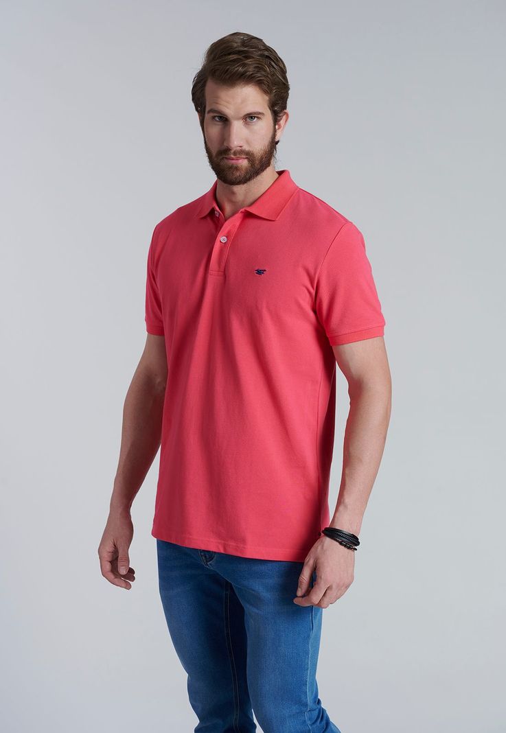Polera Basica Pique Coral-0