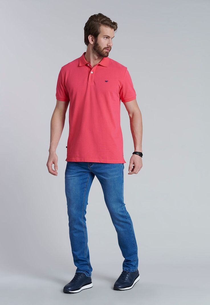 Polera Basica Pique Coral-1