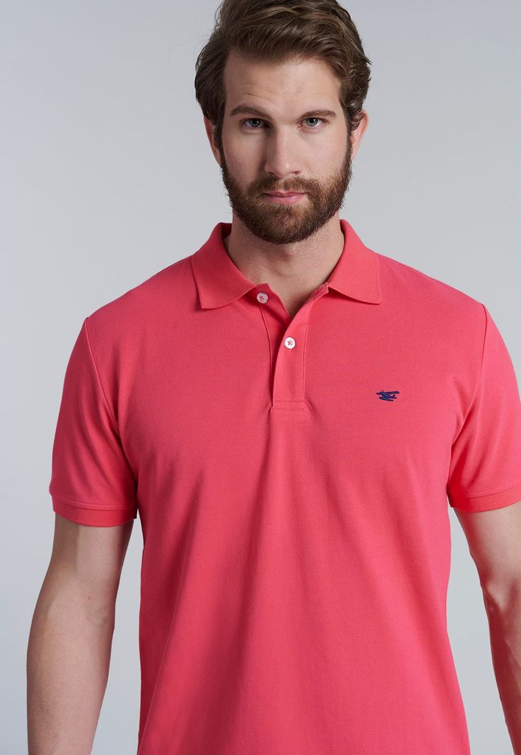 Polera Basica Pique Coral-2