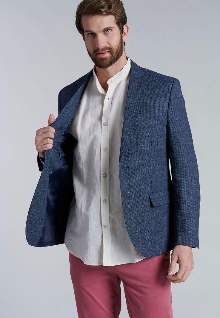 Camisa Lino Cuello Mao  F Sand-4