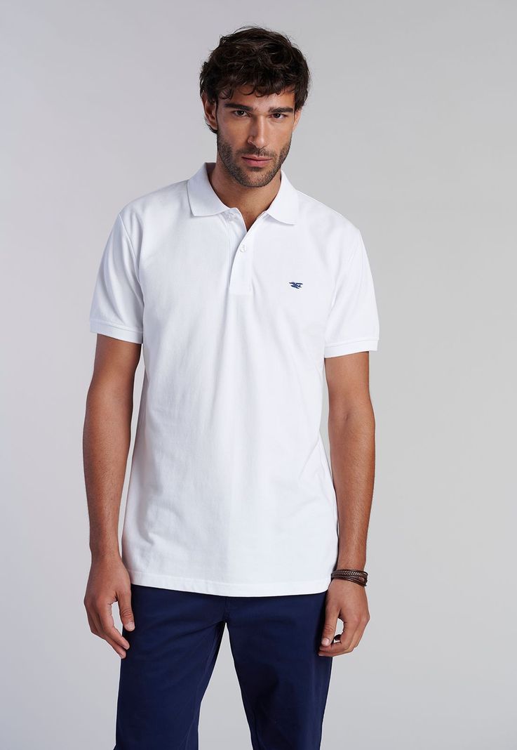 Polera Basica Pique White-0