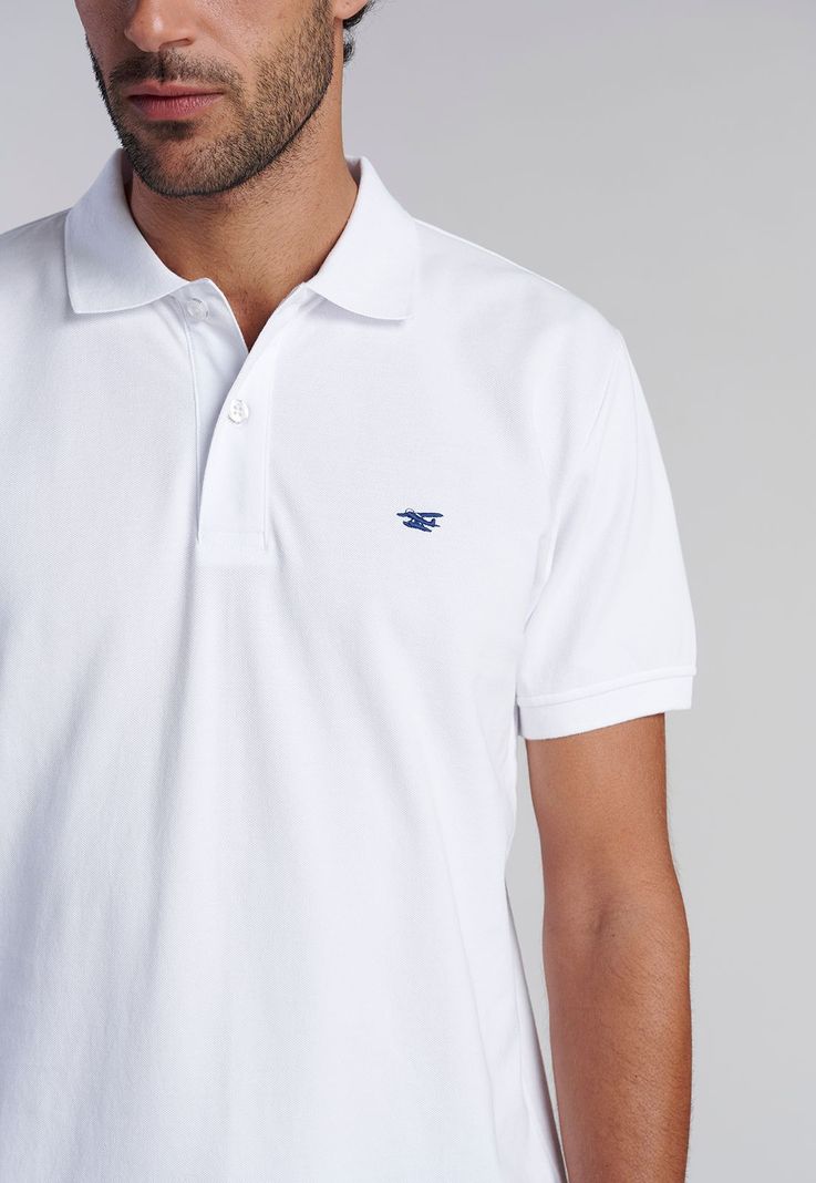 Polera Basica Pique White-2
