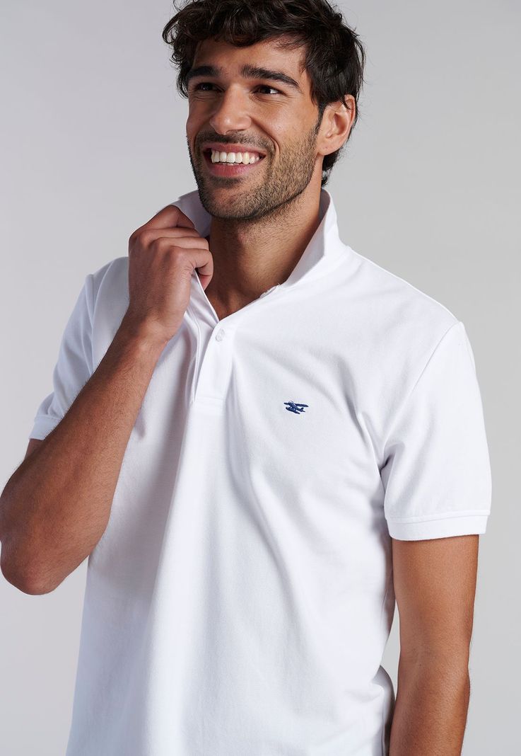 Polera Basica Pique White-4