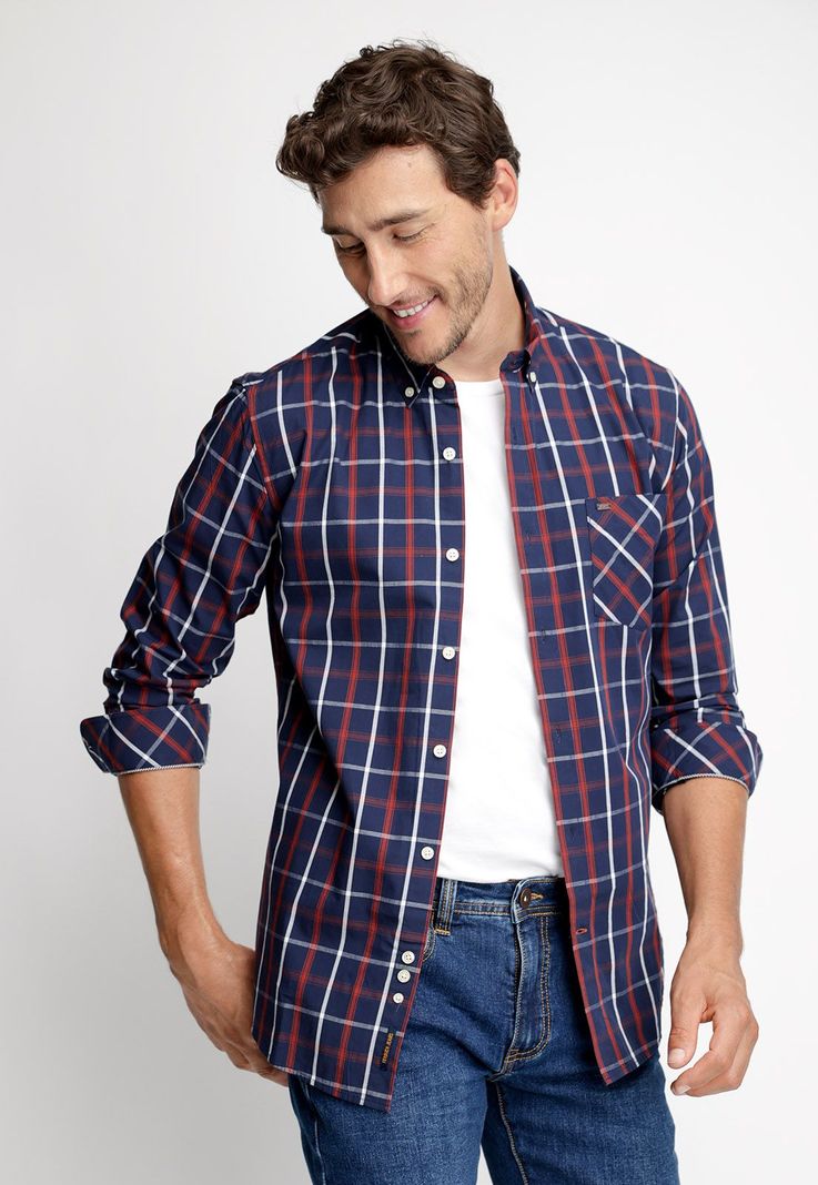 Camisa Checkered Chicago Fj Copper Cafe S