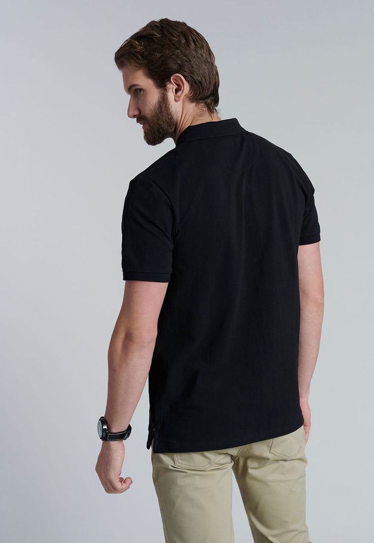 Polera Basica Pique Black-3