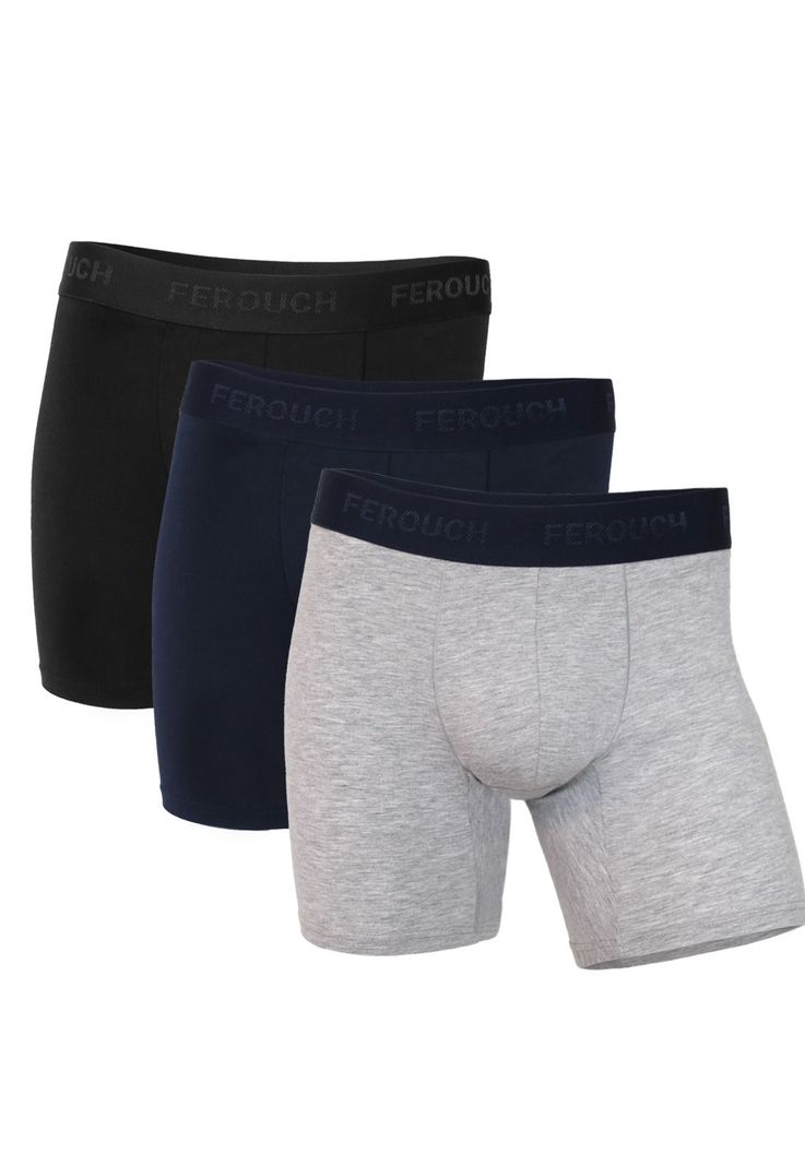 Tri Pack Tricolor Boxer Gris S