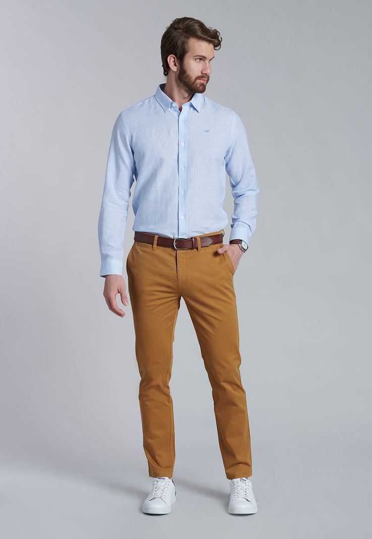 Camisa Listada Sport F Sky-1