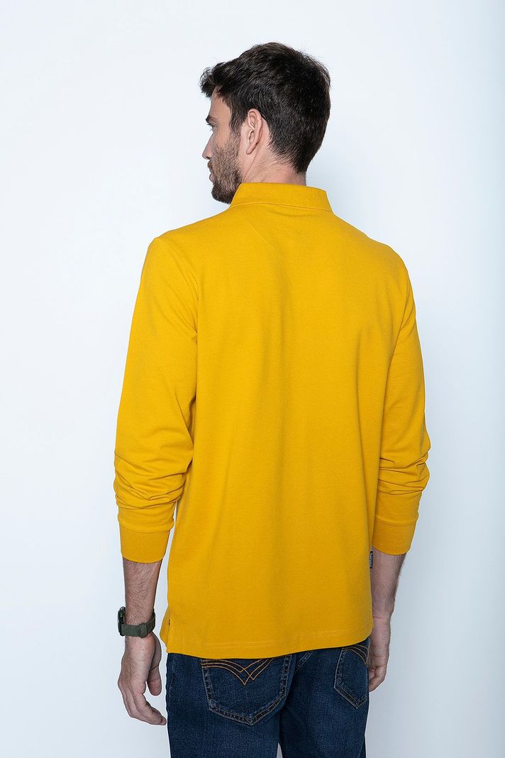 Polera Polo Ml Mustard-1