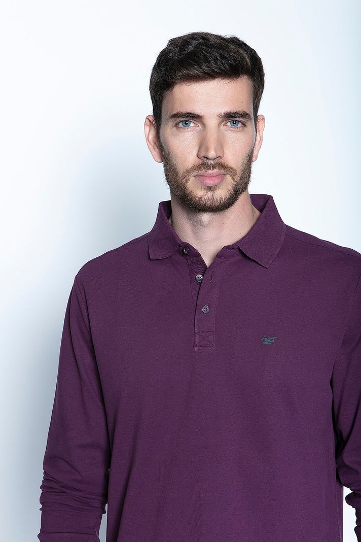 Polera Polo Ml Grape-2