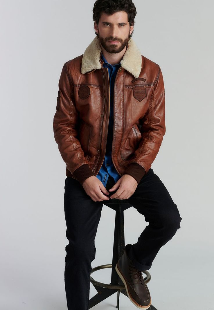 Chaqueta Cuero Arkansas Fr Brown-4