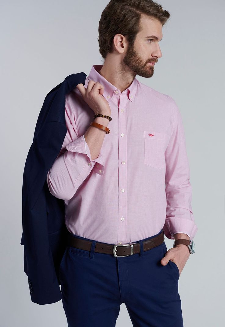 Camisa Mini Check Houston Sc Fucsia-4