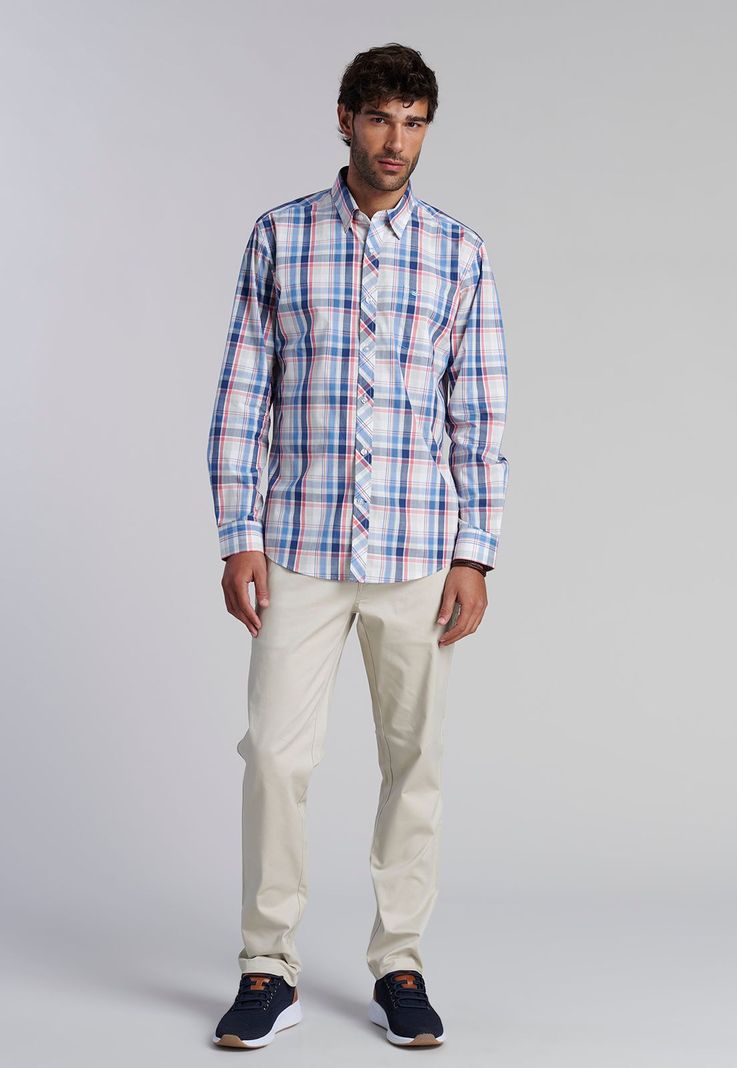 Camisa Check Orlando F Coral-1