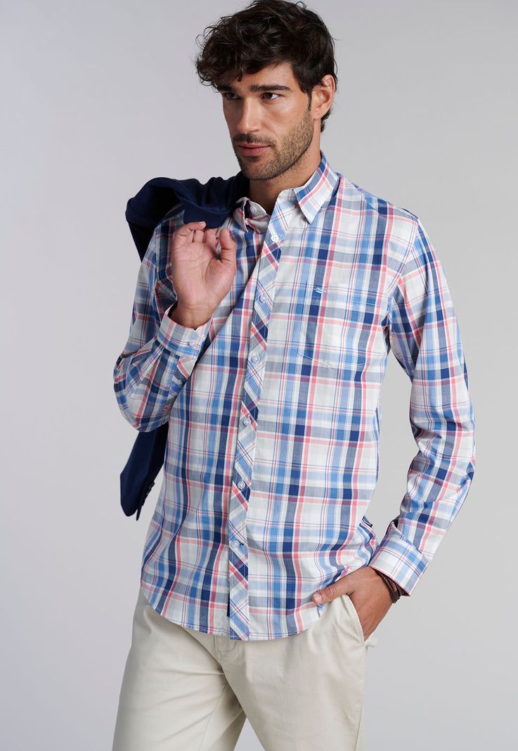 Camisa Check Orlando F Coral-4