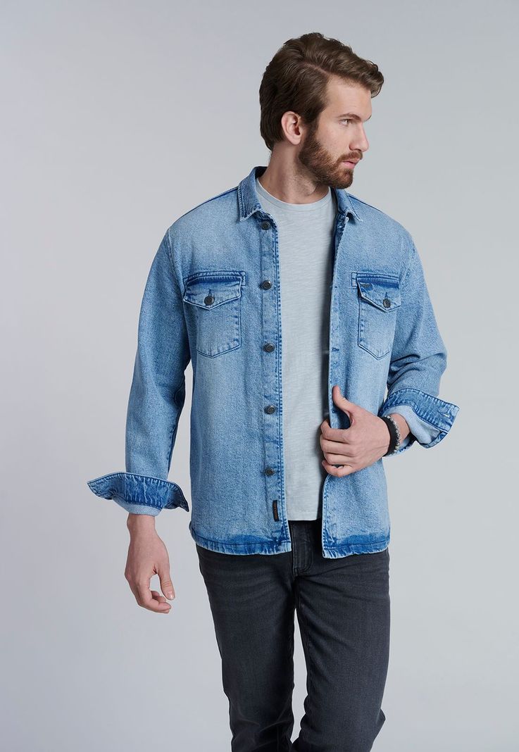 Overshirt Denim Fj Blue-0