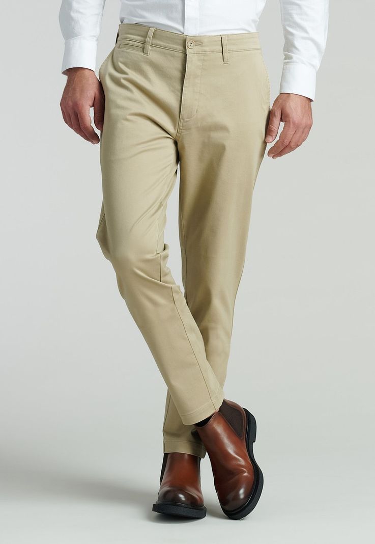 Pantalón Twill Slim /31 Business Khaki-0
