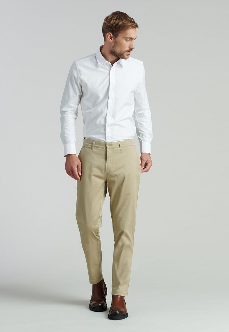 Pantalón Twill Slim /31 Business Khaki-1
