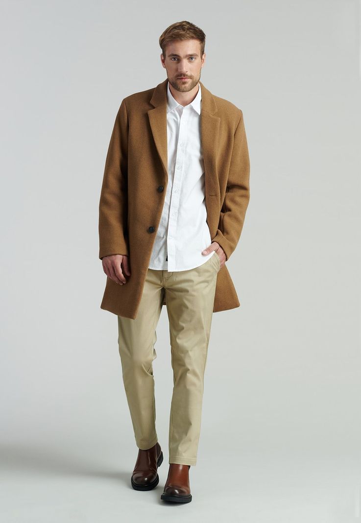 Pantalón Twill Slim /31 Business Khaki-4