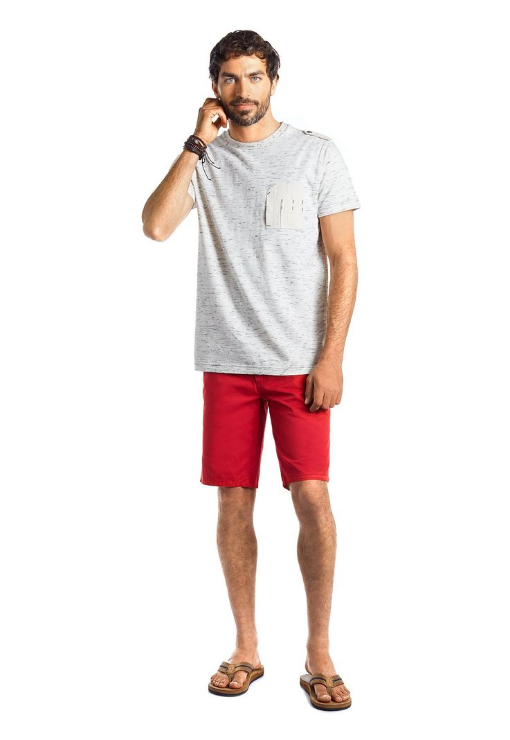 Bermuda Garment Dyed Red-1