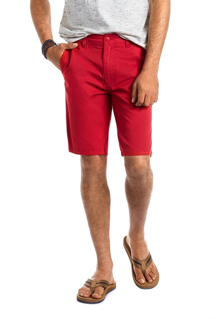 Bermuda Garment Dyed Red-0