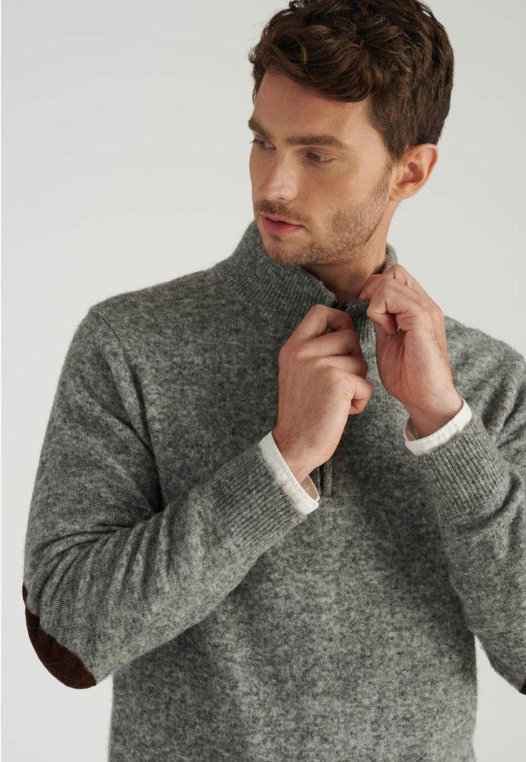 Cardigan Teruel Heritage Dk Grey Melange-2