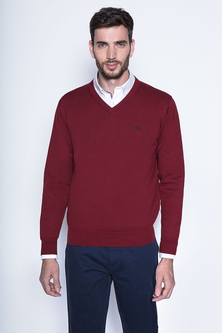 Sweater Burgundy Smart Casual L/S-0