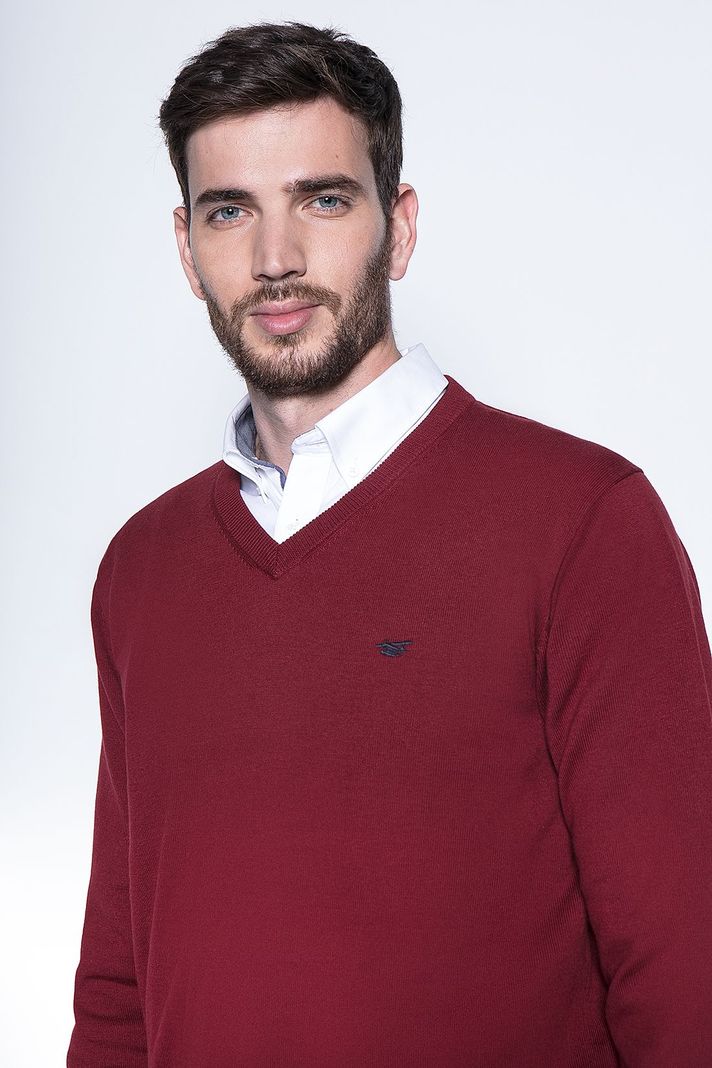 Sweater Burgundy Smart Casual L/S-2