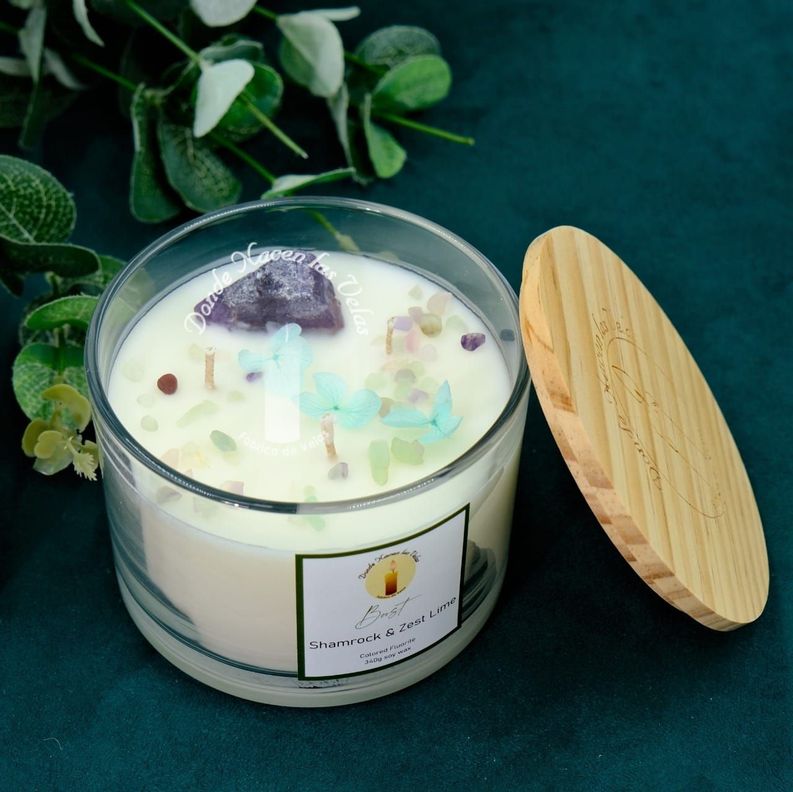Velas Aromáticas Fluorita, Shamrock & Zest Lime 340 Grs-3