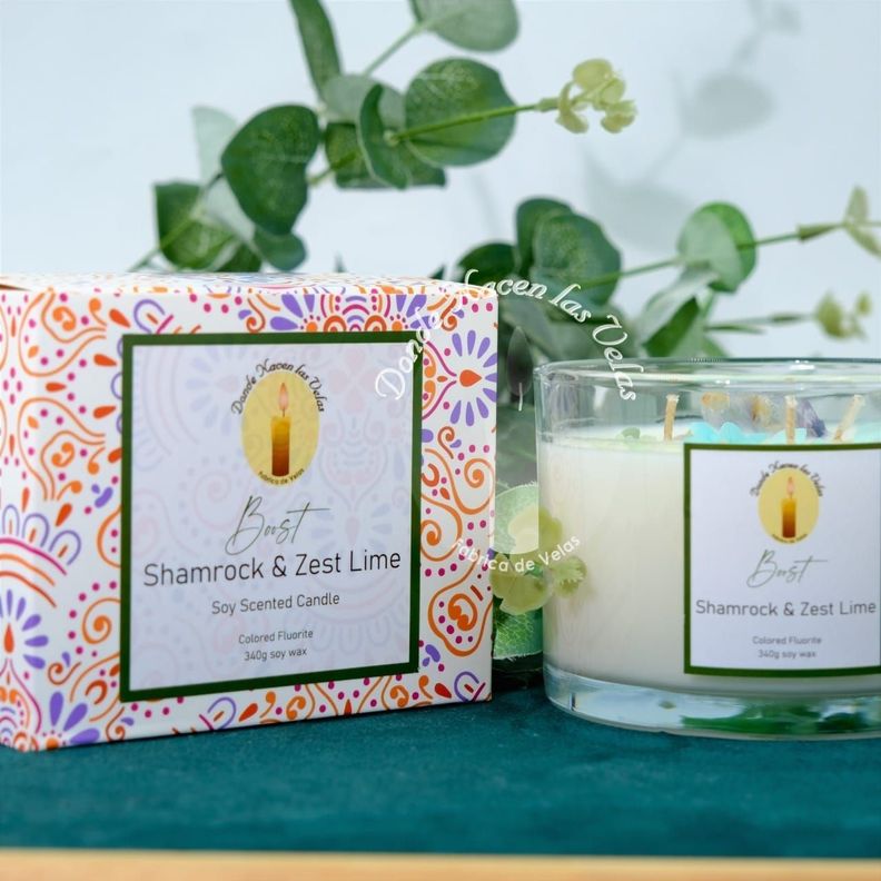 Velas Aromáticas Fluorita, Shamrock & Zest Lime 340 Grs-4