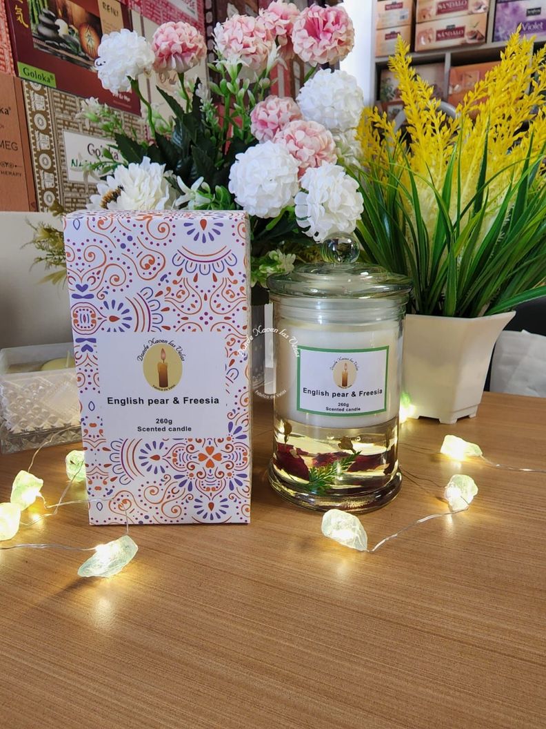 Velas Aromáticas Soya Y Gel, English pear Fresia-2
