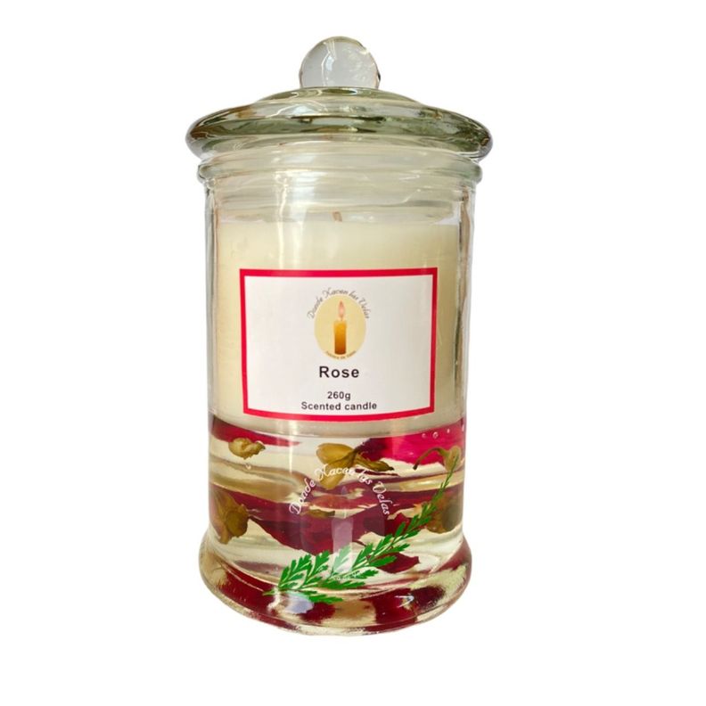 Velas Aromáticas Soya Y Gel, Rosa-0