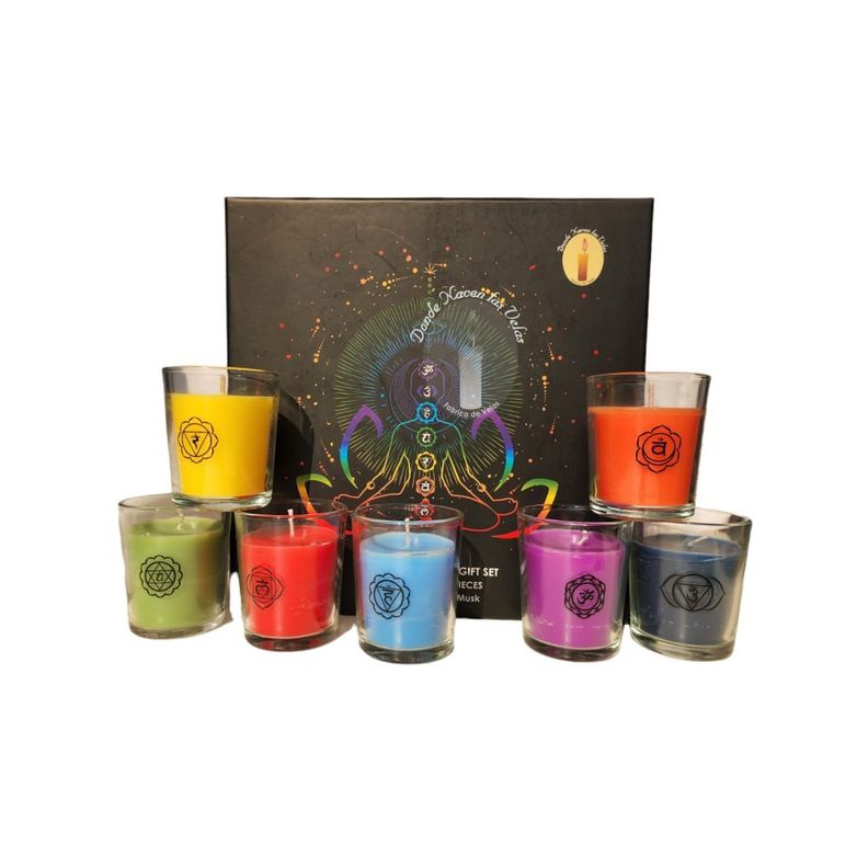 Velas Aromáticas 7 Chakras Caja Negra-0