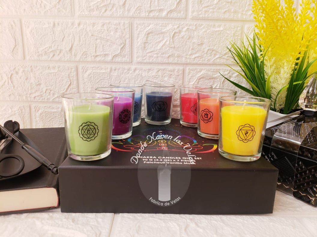 Velas Aromáticas 7 Chakras Caja Negra-2