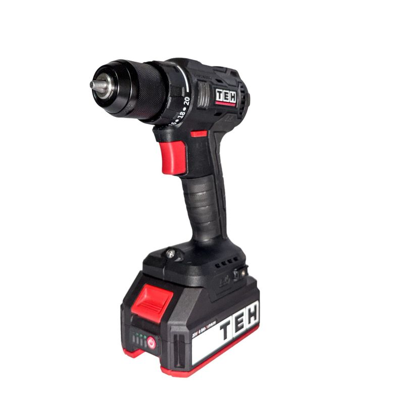 Taladro Inalambrico 20V 50NM + 1 Batería 4.0Ah + Cargador TEHTOOLS-2