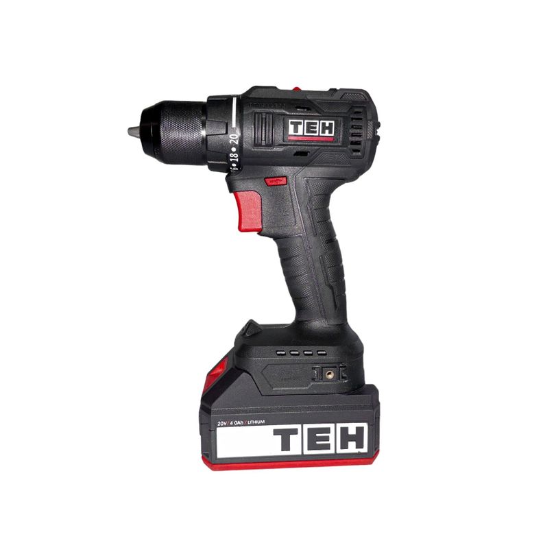 Taladro Inalambrico 20V 50NM + 1 Batería 4.0Ah + Cargador TEHTOOLS-4