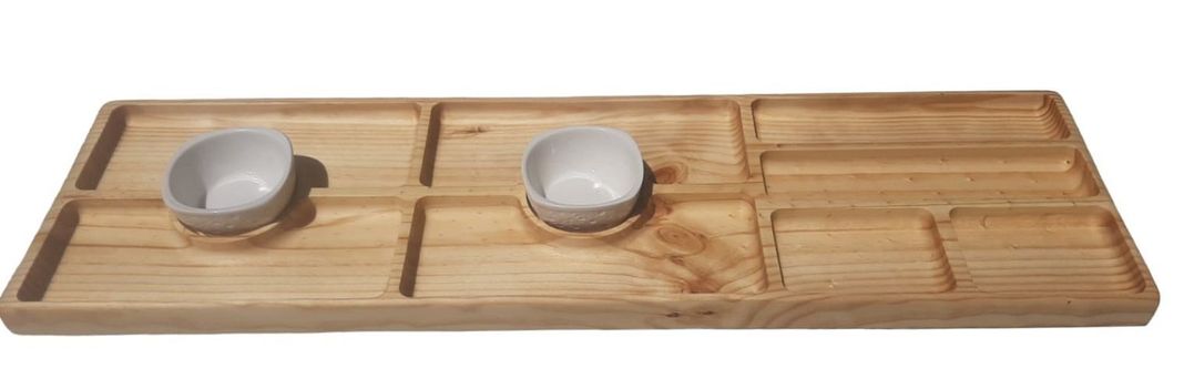 Tabla de picoteo XL con 2 pocillos de ceràmica incluidos-1