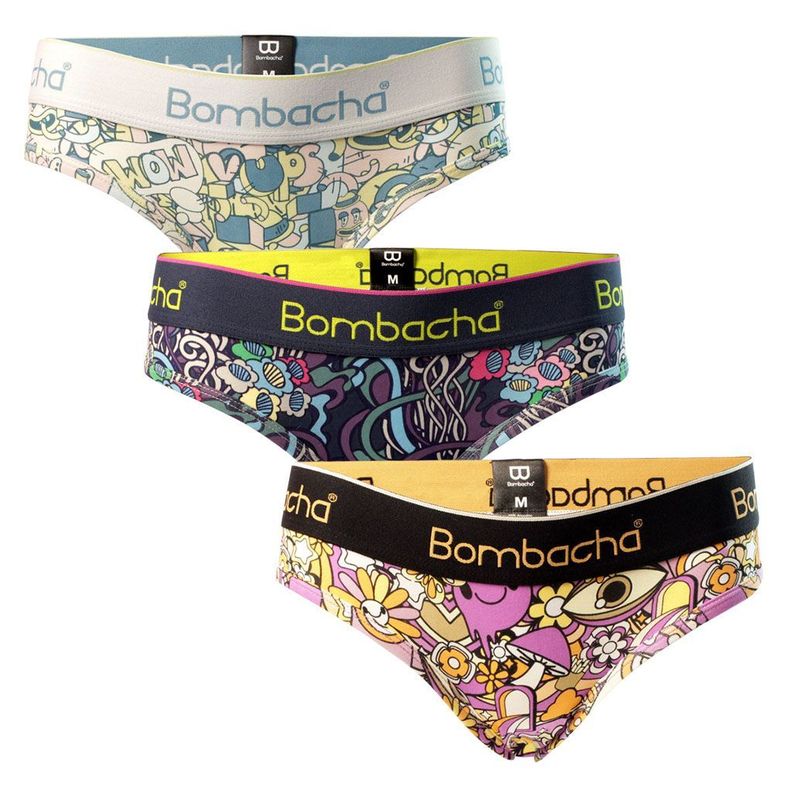 Pack 3 bikini algodón diseños-0