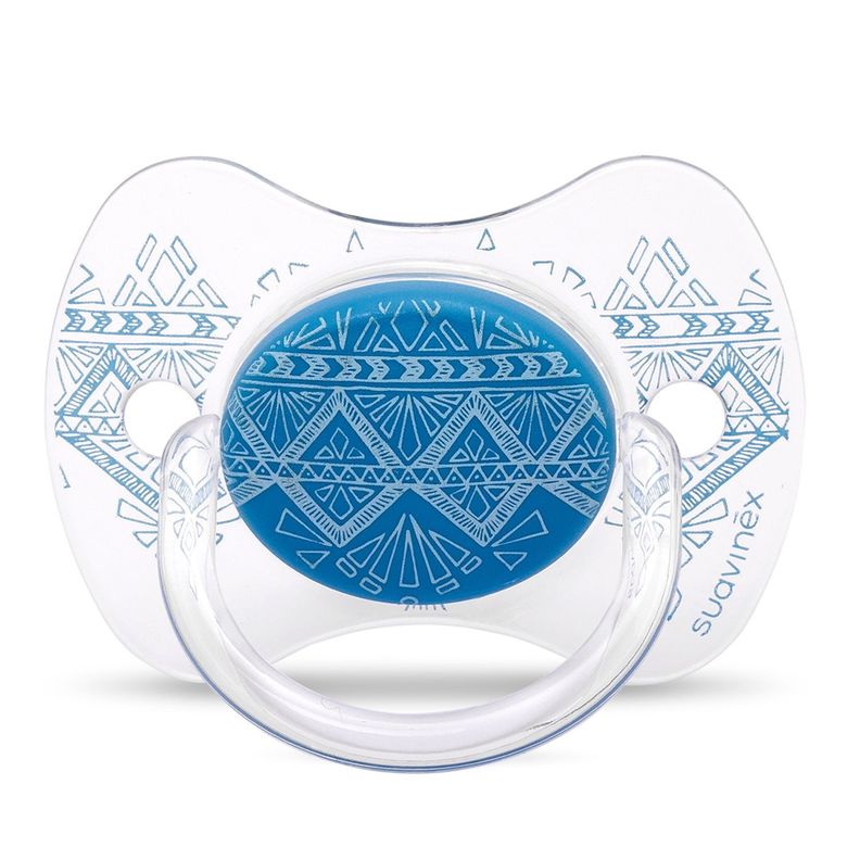 Pack Chupete Fisiológica de Silicona + Broche Couture Azul 4/18 meses-1