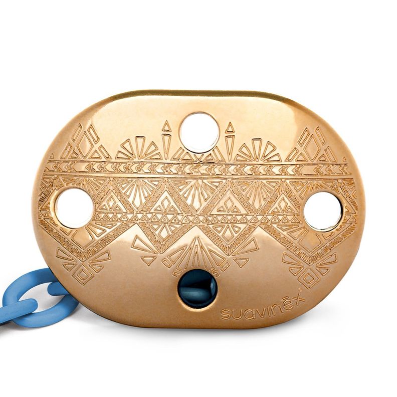 Pack Chupete Fisiológica de Silicona + Broche Couture Azul 4/18 meses-3