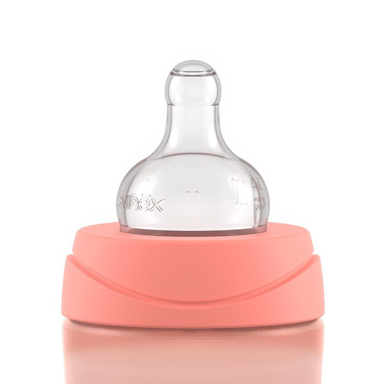 Mamadera The Basics Rosa 150 ml Tetina Redonda Silicona Flujo Lento +0 meses-1