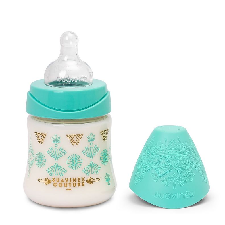 MAMADERA 150 ML PREMIUM TETINA REDONDA SILICONA VERDE-1
