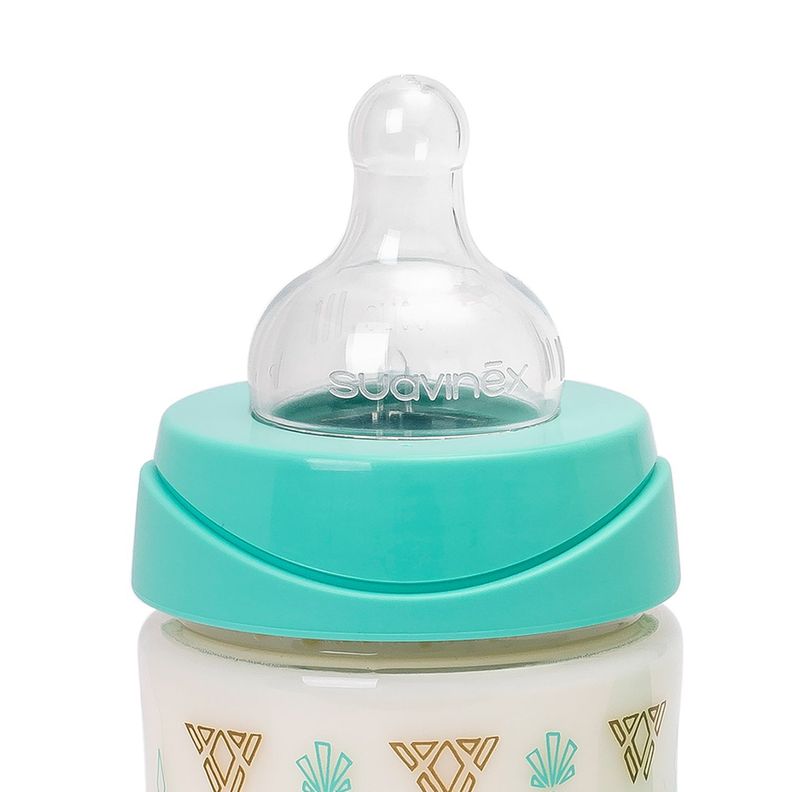 MAMADERA 150 ML PREMIUM TETINA REDONDA SILICONA VERDE-2