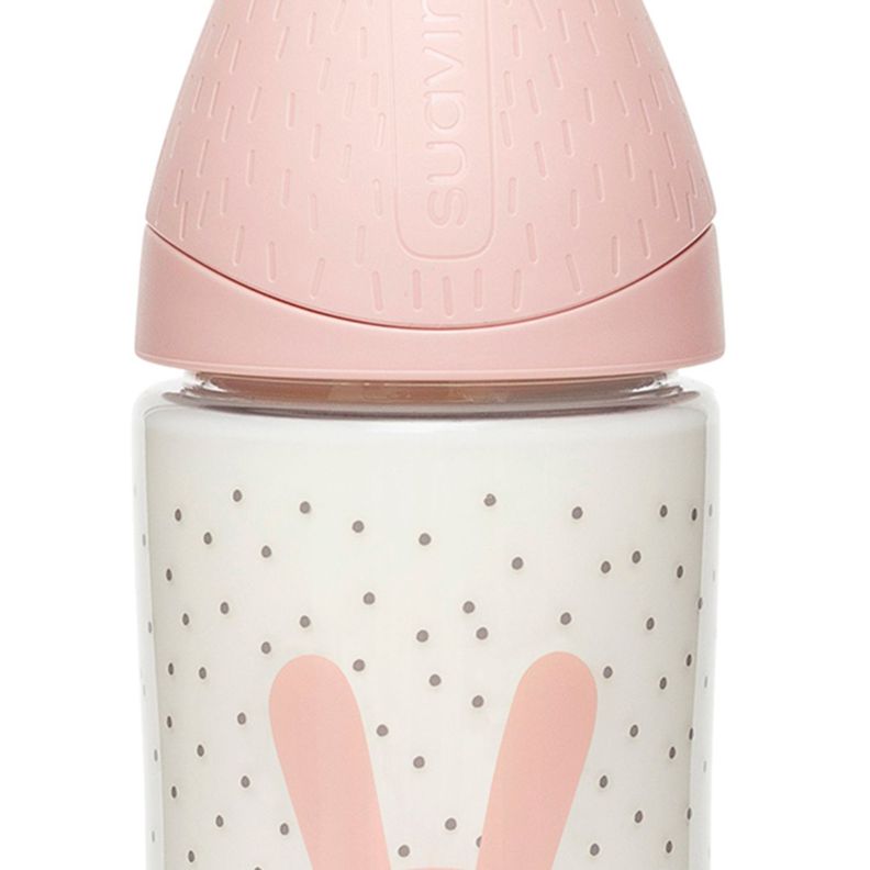 MAMADERA 360 ML TETINA REDONDA SILICONA HYGGE RABBIT ROSADO-2
