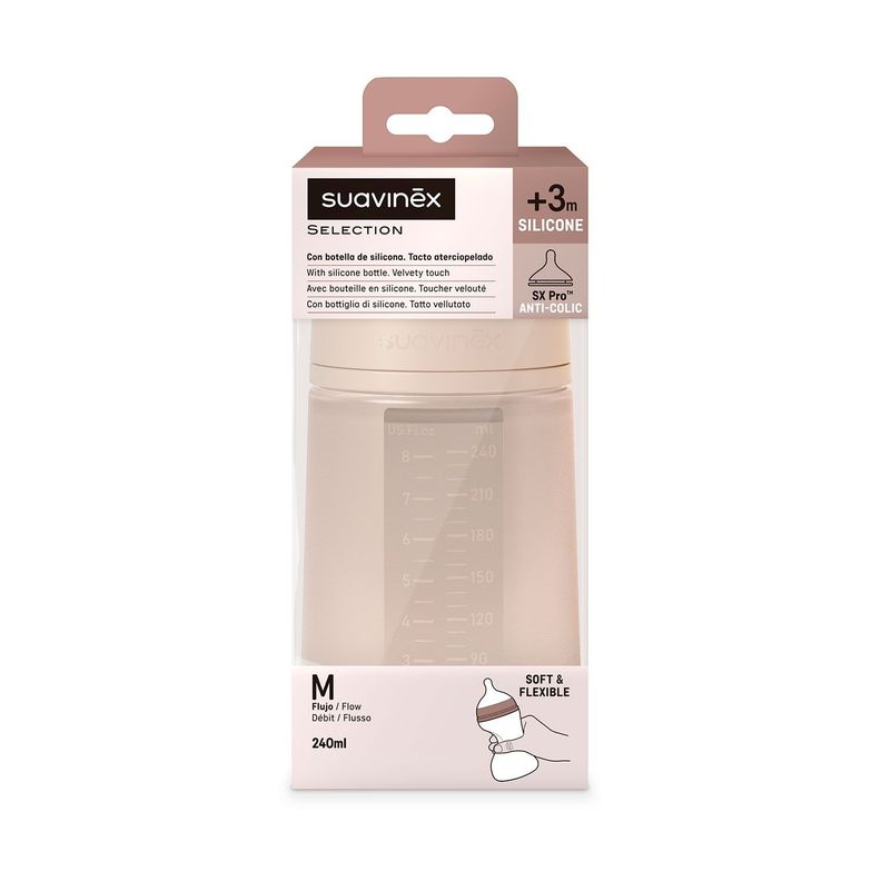MAMADERA 240 ML SILICONA FISIOLOGICA SX PRO NUDE COLOUR ESSENCE-2