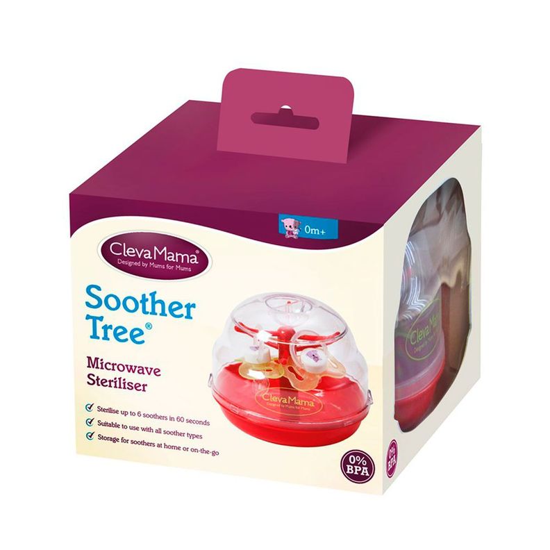 Esterilizador de Chupetes ClevaMama Soother Tree - Rojo-2