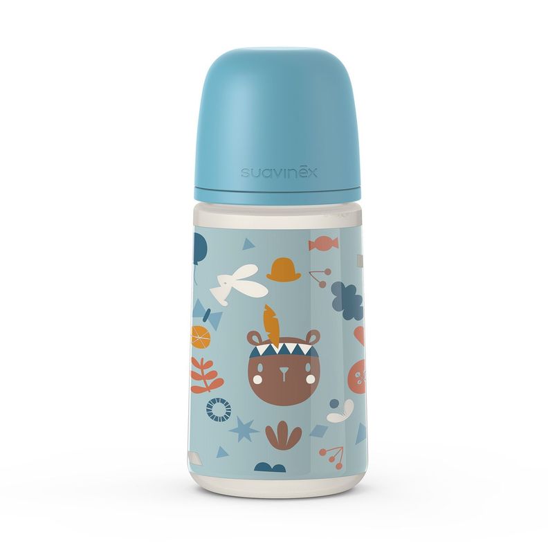 MAMADERA 270 ML FISIOLOGICA SILICONA SX PRO FOREST AZUL-0